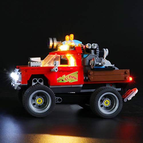 Kit De Iluminación Led para Lego Hidden Side Camión Acrobático De El Fuego, Compatible con Ladrillos De Construcción Lego Modelo 70421 (NO Incluido En El Modelo)