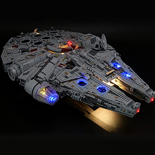 Kit De Iluminación Led para Lego Star Wars Halcón Milenario Ultimate, Compatible con Ladrillos De Construcción Lego Modelo 75192(NO Incluido El Modelo)