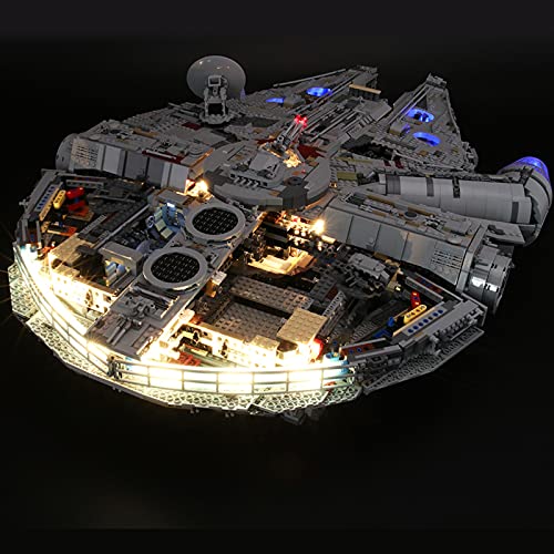 Kit De Iluminación Led para Lego Star Wars Halcón Milenario Ultimate, Compatible con Ladrillos De Construcción Lego Modelo 75192(NO Incluido El Modelo)