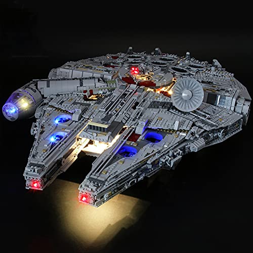 Kit De Iluminación Led para Lego Star Wars Halcón Milenario Ultimate, Compatible con Ladrillos De Construcción Lego Modelo 75192(NO Incluido El Modelo)