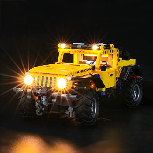 Kit De Luces LED para Lego Technic Jeep Wrangler, El Kit De Luces LED De Ladrillo Compatible con 42122,No Incluye El Modelo Lego