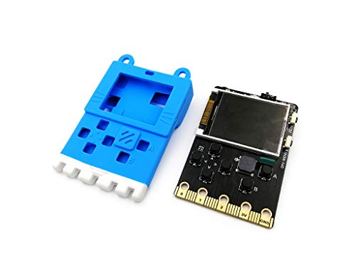 Kittenbot Meowbit Card-Sized Retro Computer Video Game Console Codable Console for Microsoft Makecode Arcade & Python Compatible with Micro:bit Expansion Board for Building Robot (Meowbit Pack-Blue)