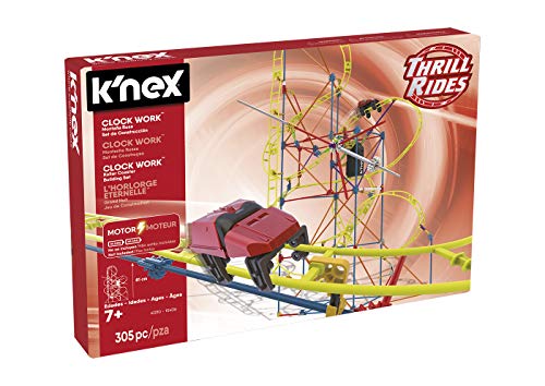 K'nex 41210 Thrill Rides. Clock Work Montaña Rusa. Juego de Construcción con Motor. 305 Piezas. + 7 años. (Ref, 4 Metros de Recorrido