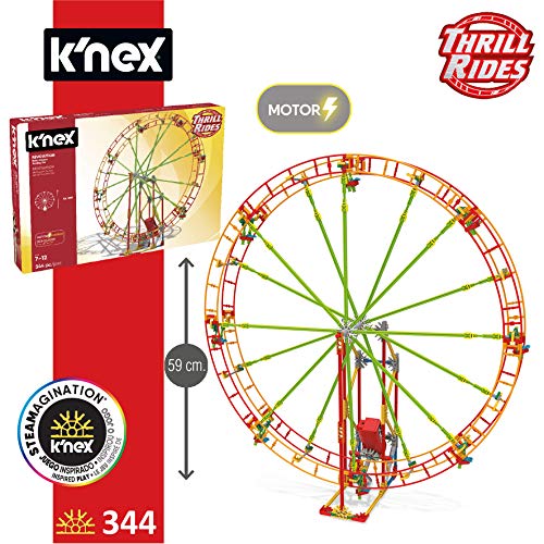 K'nex 41212 Thrill Rides. Noria Revolution. Juego de Construcción con Motor. 344 Piezas. A Partir de 7 años. (Ref