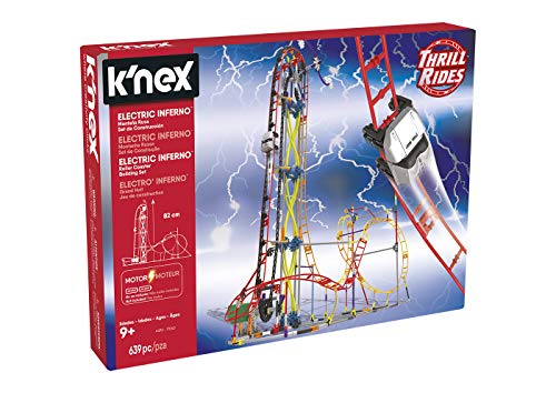 K'nex Cars Thrill Rides. Montaña Rusa Electric Inferno. Juego de Construcción con Motor.639 Piezas. A Partir de 9 años. (Ref. 41213) (Chicos