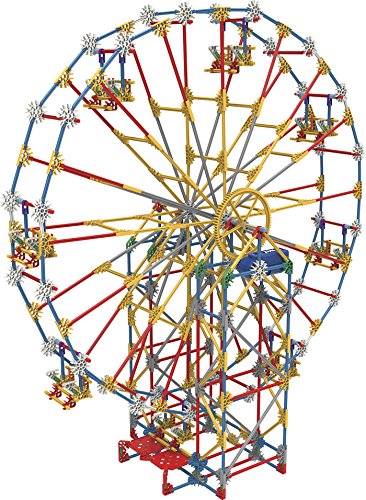 K'nex Thrill Rides. 3En1 Parque Atracciones: Noria + Sillas Voladoras + Péndulo. Juego de Construcción con Motor. Knex 3 en 1 744 Piezas (Fábrica de Juguetes 41230)