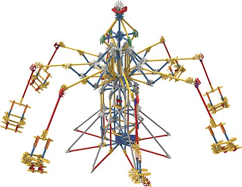 K'nex Thrill Rides. 3En1 Parque Atracciones: Noria + Sillas Voladoras + Péndulo. Juego de Construcción con Motor. Knex 3 en 1 744 Piezas (Fábrica de Juguetes 41230)