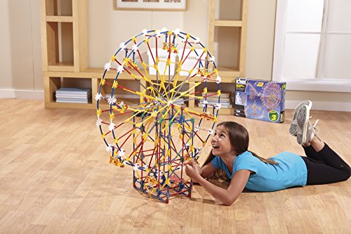 K'nex Thrill Rides. 3En1 Parque Atracciones: Noria + Sillas Voladoras + Péndulo. Juego de Construcción con Motor. Knex 3 en 1 744 Piezas (Fábrica de Juguetes 41230)