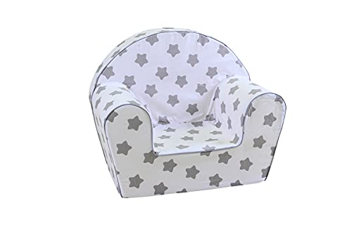 KNORRTOYS.COM Knorrtoys 68344-Kindersessel-Stars Grey Sillón Infantil, Gris Estrellas