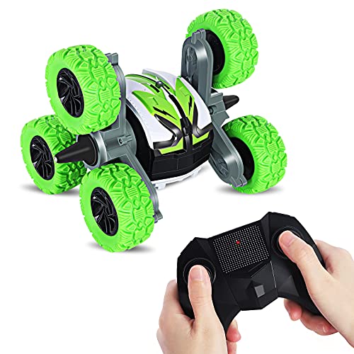 Kqpoinw Coche de Control Remoto, 6WD RC Stunt Car 2.4GHz Anfibio Offroad Car Impermeable 360 ​​° Rotación Vehículo Todoterreno Coches Juguetes para niños Niños Niñas Adultos (Verde)