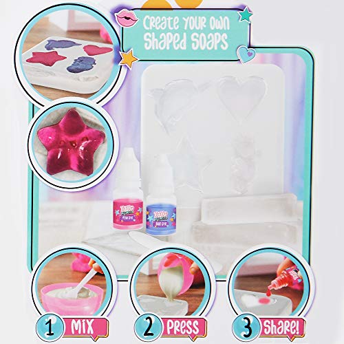 KreativeKraft Set Manualidades para Niñas, CREA Tus Propias Bombas de Baño Jabones, Kit de Uñas con Secador y Uñas Postizas para Niñas, Regalos Navidad Originales