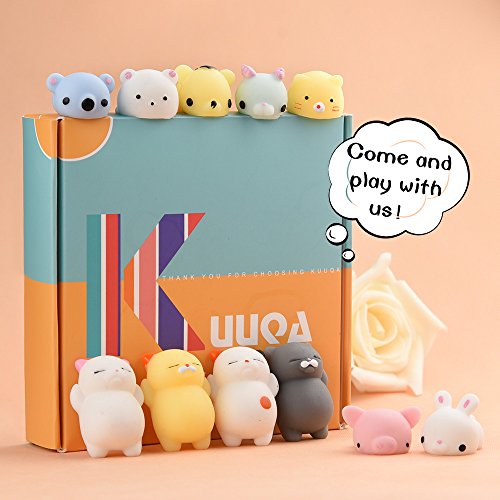 KUUQA 25Pcs linda Squeeze juguetes animales Squishie Panda pata del gato Mini suave tensión Squeeze Reliever Juguetes para huevo de Pascua fiesta de cumpleaños Rellenos Bolsa de embutidoras