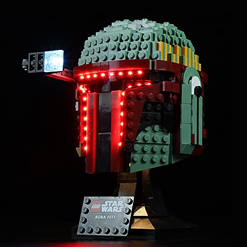 Kyglaring Juego de luces para Lego 75277 Star Wars Boba Fett Casco, kit de luz LED para Lego 75277 (solo luces incluidas)