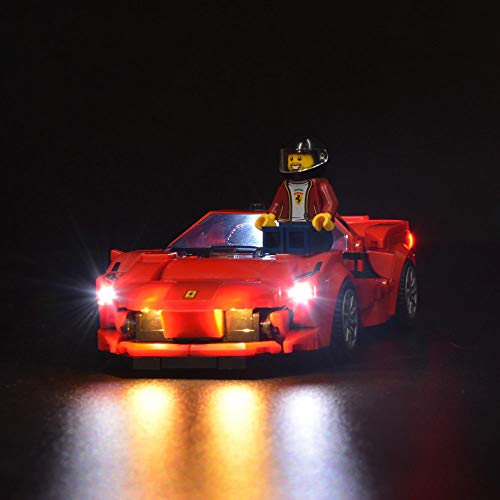 Kyglaring Luces para Lego 76895 Speed ​​Champions Ferrari F8 Tributo Light Building Blocks Ladrillos para Lego 76895 Ferrari F8 Tributo Building Kit (Modelo 76895 NO Incluido)