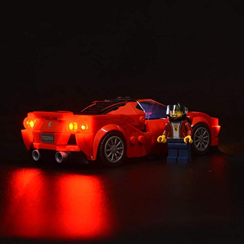 Kyglaring Luces para Lego 76895 Speed ​​Champions Ferrari F8 Tributo Light Building Blocks Ladrillos para Lego 76895 Ferrari F8 Tributo Building Kit (Modelo 76895 NO Incluido)