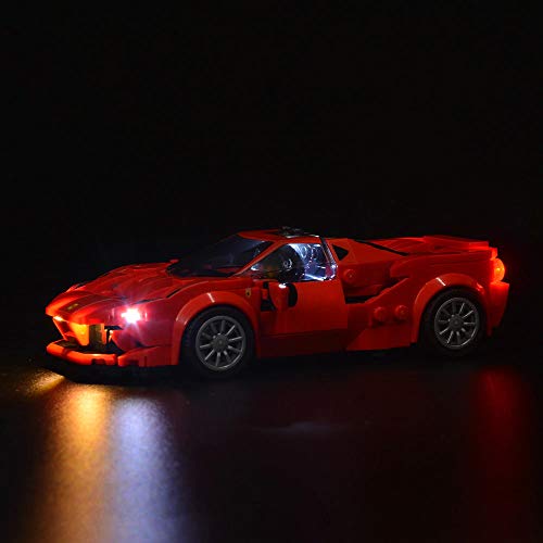 Kyglaring Luces para Lego 76895 Speed ​​Champions Ferrari F8 Tributo Light Building Blocks Ladrillos para Lego 76895 Ferrari F8 Tributo Building Kit (Modelo 76895 NO Incluido)