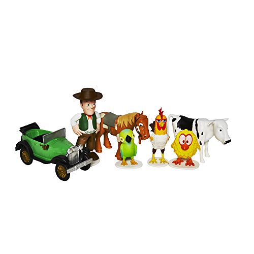 La Granja de Zenón - Pack Amigos La Granja de Zenón (LU82500) + Granja de Zenón - Peluche Musical Gallo Bartolito (Bandai 80011)