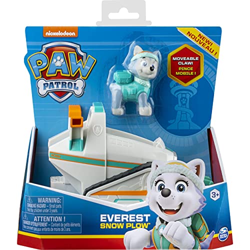 La Pat' Patrouille 6056856 - Vehículo con 1 Figura de Everest de la Patrulla Canina, Juguete Infantil a Partir de 3 años de Edad