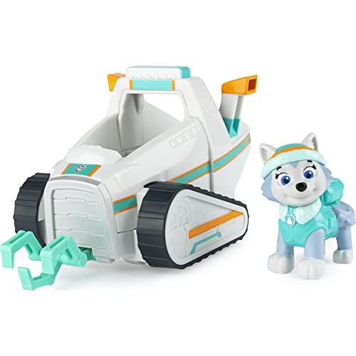 La Pat' Patrouille 6056856 - Vehículo con 1 Figura de Everest de la Patrulla Canina, Juguete Infantil a Partir de 3 años de Edad