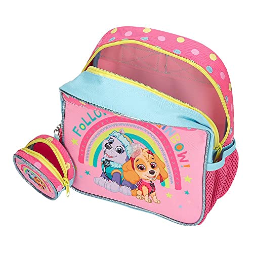 La Patrulla Canina Paw Patrol Follow Your Rainbow Mochila Guardería Rosa 23x25x10 cms Poliéster 5,75L