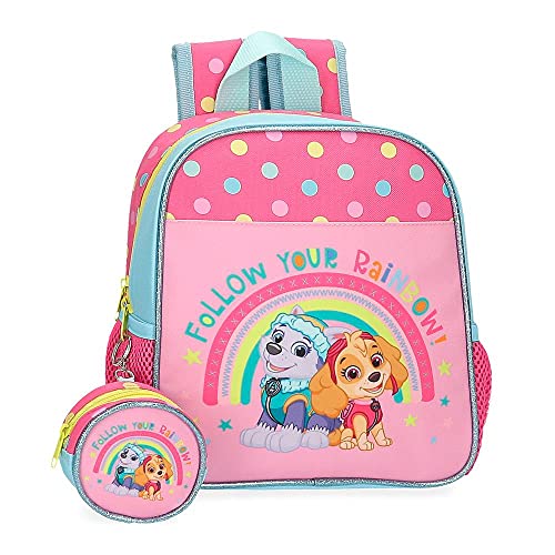 La Patrulla Canina Paw Patrol Follow Your Rainbow Mochila Guardería Rosa 23x25x10 cms Poliéster 5,75L