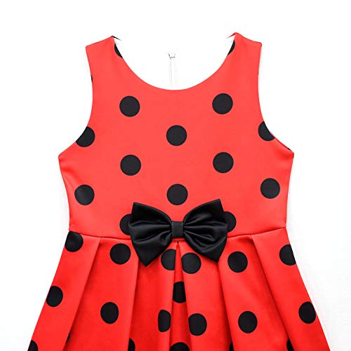 Lady-Bug - Vestidos de princesa para niñas, sin mangas, disfraz para niños, Halloween, fiesta de cumpleaños