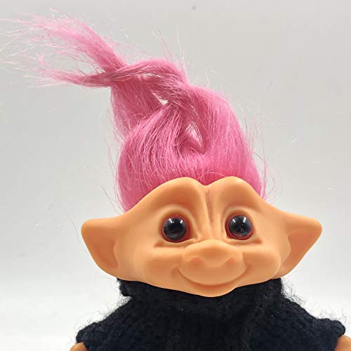 lahomia Muñeca de Trolls con Pelo y Ropa, Juguetes de Trolls para Fiestas, Juguetes de Figuras de acción para niños - Pelo Rosa