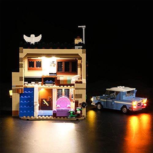 LAKIOMZ Leic Kit de iluminación LED para decoración de bloques de construcción para Harry Potter 4 Privet Drive compatible con Lego 75968