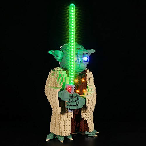 LDB SHOP Juego de iluminación LED para Lego 75255 Star Wars Yoda, juego de luces LED compatible con el ataque de Lego de los Clones Guerreros Yoda 75255 – Solo luz, no modelo Lego