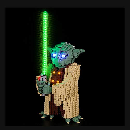 LDB SHOP Juego de iluminación LED para Lego 75255 Star Wars Yoda, juego de luces LED compatible con el ataque de Lego de los Clones Guerreros Yoda 75255 – Solo luz, no modelo Lego