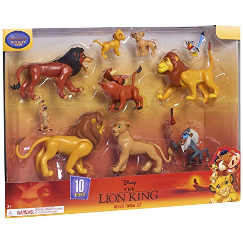 Le Rey Leion, - Juego de 10 Figuras con Simba, Nala, Pumbaa, Timon, Rafiki, Zazu, Mufasa, Scar, Hyena, Vulture, Juguete para niños a Partir de 3 años, LNN08