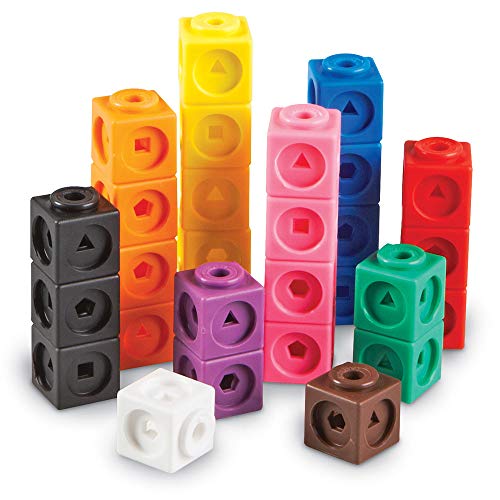 Learning Resources- Cubos Mathlink (Set de 100), Color (LER4285) , color, modelo surtido