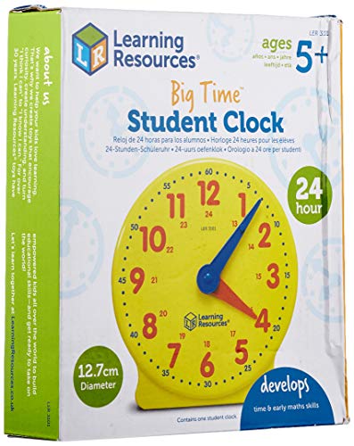 Learning Resources- Reloj de 24 Horas para los Alumnos Big Time, Color (LER3101)