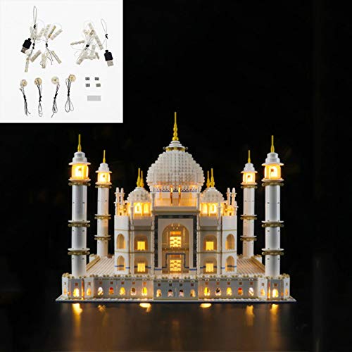 LED Light Kit para El Taj Mahal Building Blocks Modelo Compatible con Lego Creator Arquitectura Serie 10189/10256/17001/17008 Juguetes Juego De Luces (No Incluir Modelo)