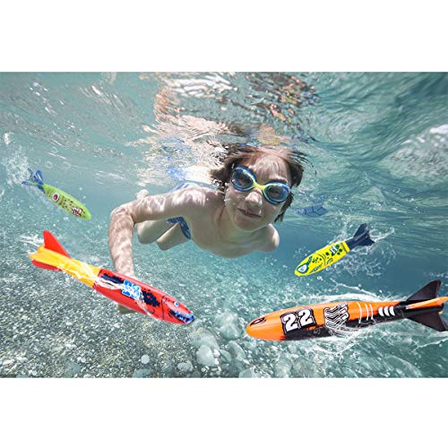 LEEHUR Juguete de Buceo Juguete de Piscina para Niños, Juguete Acuático de Natación, Conjuntos de Juegos de Agua con Bolsa de Cuerdas, Juguete Aventura Subacuática para Verano Divertido - 25 Pcs