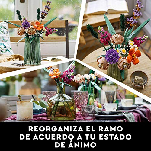 LEGO 10280 Creator Expert Botanical Ramo de Flores Set de Construcción Manualidades para Adultos Colección Botánica