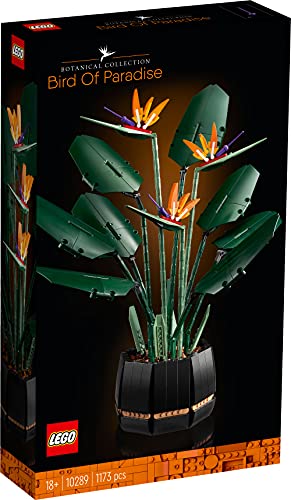 LEGO 10289 Creator Expert Bird of Paradise Juego de construcci�n para adultos, plantas artificiales, decoraci�n de flores, idea de regalo