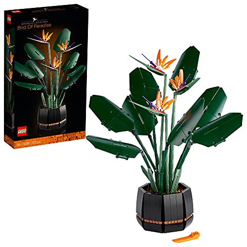 LEGO 10289 Creator Expert Bird of Paradise Juego de construcci�n para adultos, plantas artificiales, decoraci�n de flores, idea de regalo