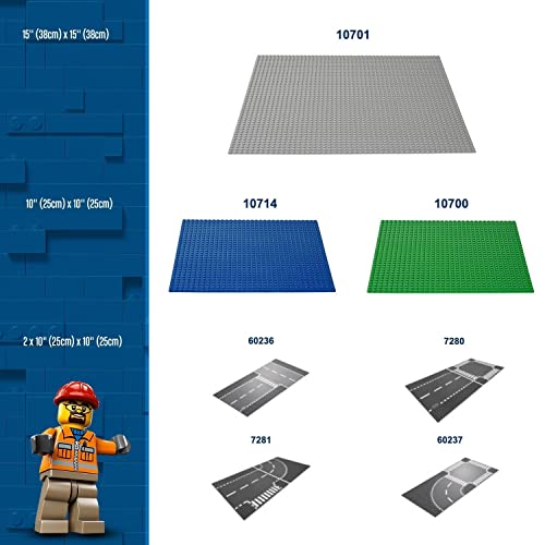 LEGO 10701 Classic Base Gris , Juego de Construcción para Niños y Niñas a partir de 3 años