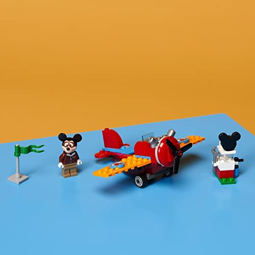 LEGO 10772 Mickey and Friends Avión Clásico de Mickey Mouse, Juguete de Construcción para Niños y Niñas 4 Años