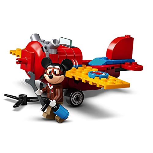 LEGO 10772 Mickey and Friends Avión Clásico de Mickey Mouse, Juguete de Construcción para Niños y Niñas 4 Años