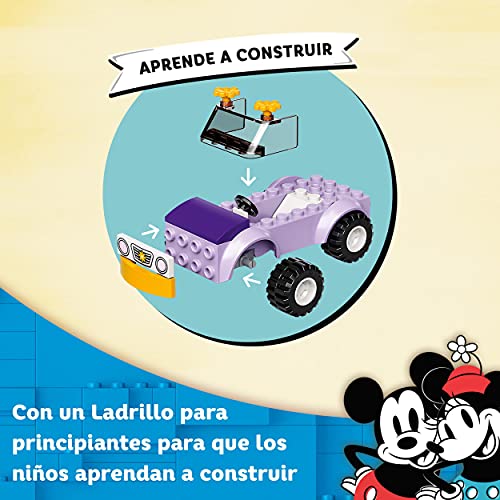 LEGO 10773 Mickey and Friends Heladería de Minnie Mouse Coche de Juguetes para Niños y Niñas +4 Años