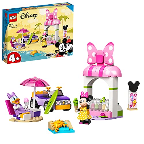 LEGO 10773 Mickey and Friends Heladería de Minnie Mouse Coche de Juguetes para Niños y Niñas +4 Años