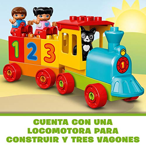 LEGO 10847 Duplo Tren de los números, Juguete Educativo con Ladrillos Grandes para Aprender a Contar para Bebés +1,5 años