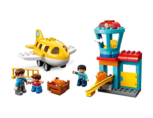 LEGO 10871 Duplo Town Aeropuerto, Juguete de Construcción para Niños y Niñas +2 años con 3 Mini Figuras