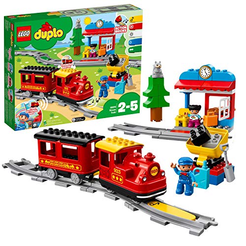 LEGO 10874 Duplo Town Tren de Vapor, Juguete de Construcción Educativo con Ladrillos para Niños y Niñas +2 años