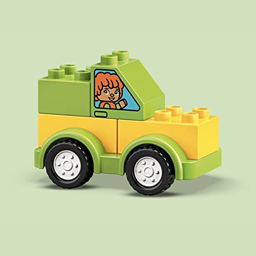 LEGO 10886 Duplo Mis Primeros Coches, Bloques de Construcción de Vehículos de Juguete para Bebés, Niños y Niñas +1,5 años