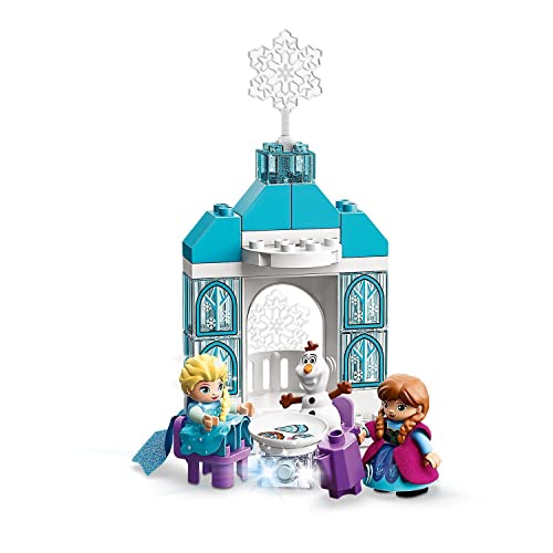 LEGO 10899 Duplo Princess Frozen: Castillo de Hielo, Juguete de Construcción para Niños y Niñas 2 años con Elsa, Anna Mini Muñecas y Olaf