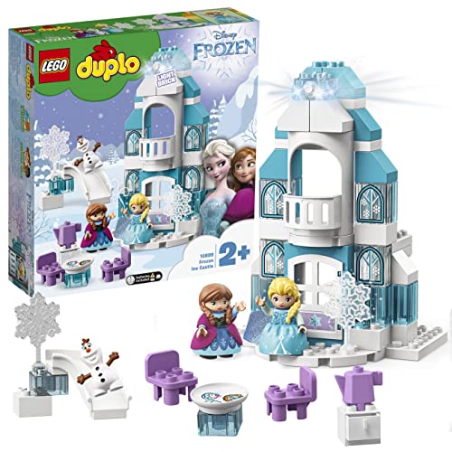 LEGO 10899 Duplo Princess Frozen: Castillo de Hielo, Juguete de Construcción para Niños y Niñas 2 años con Elsa, Anna Mini Muñecas y Olaf