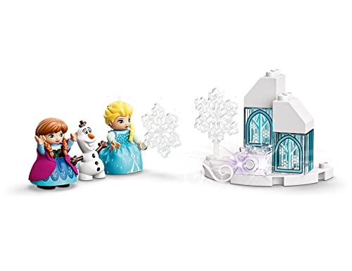 LEGO 10899 Duplo Princess Frozen: Castillo de Hielo, Juguete de Construcción para Niños y Niñas 2 años con Elsa, Anna Mini Muñecas y Olaf